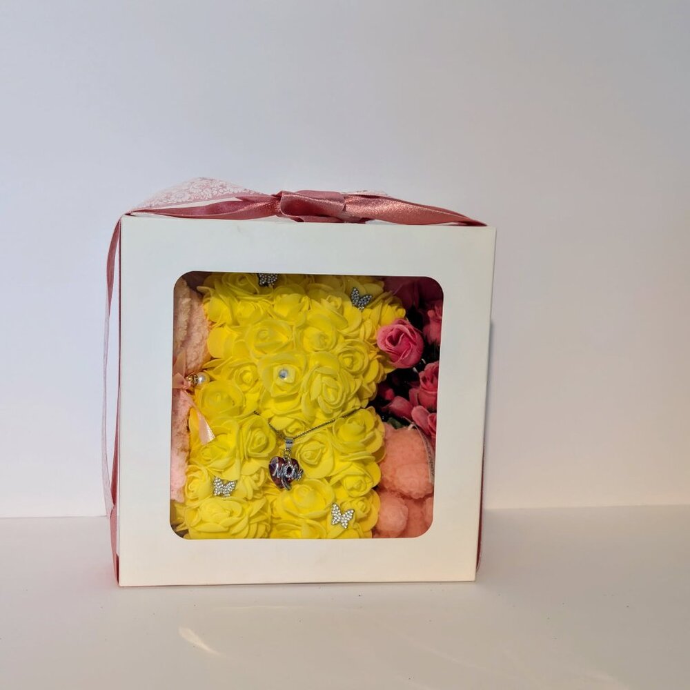 Rose Bear Amber Bath/Jewelry Set